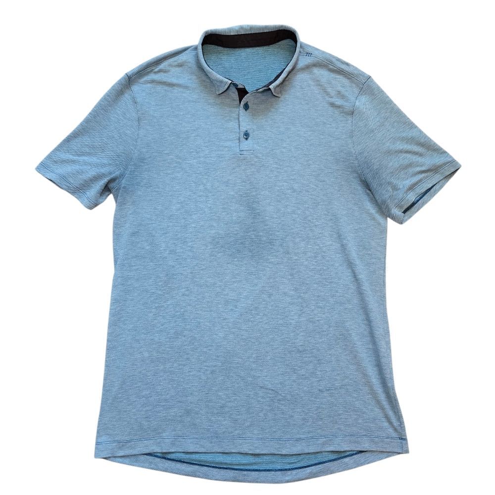 Men's Lululemon Evolution Short Sleeve Polo Shirt - Blue